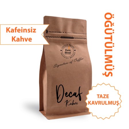 Forte Blend Decaf Kafeinsiz Kahve 200 GR - Filtre Kahve Makinası için öğütülmüş