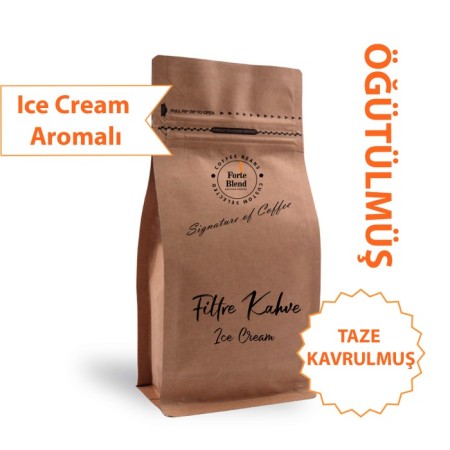Forte Blend Filtre Kahve Ice Cream Aromalı 200 GR - Filtre Kahve Makinası için öğütülmüş